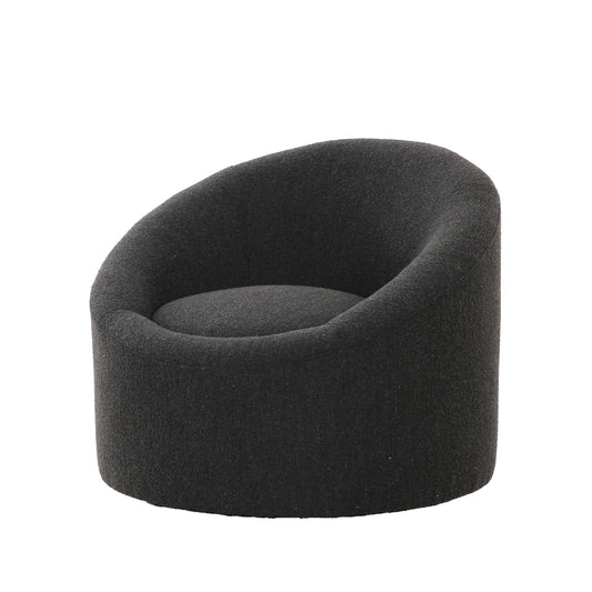 Modrest Frontier Glam Black Fabric Accent Chair - Chic and Comfortable Addition to Any Living Space