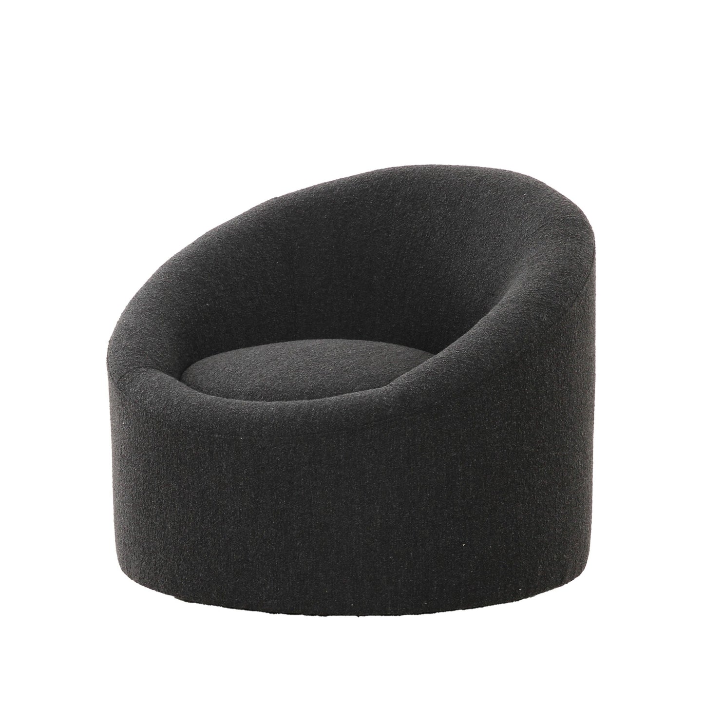 Modrest Frontier - Glam Black Fabric Accent Chair