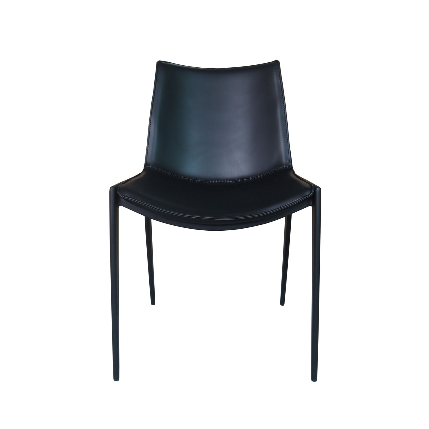 Modrest Murray - Modern Black Vegan Leather Dining Chair (Set of 2)