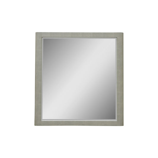 Modrest Lois Modern Beige Shagreen Mirror A Luxurious Blend of Contemporary Design and Sophisticated Elegance for Stylish Living Spaces