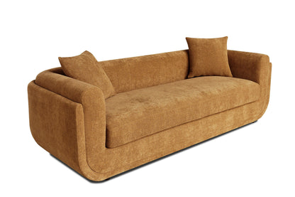 Divani Casa Tiene - Modern Orange Fabric Sofa Set – Bold and Stylish Living Room Furniture for Contemporary Spaces