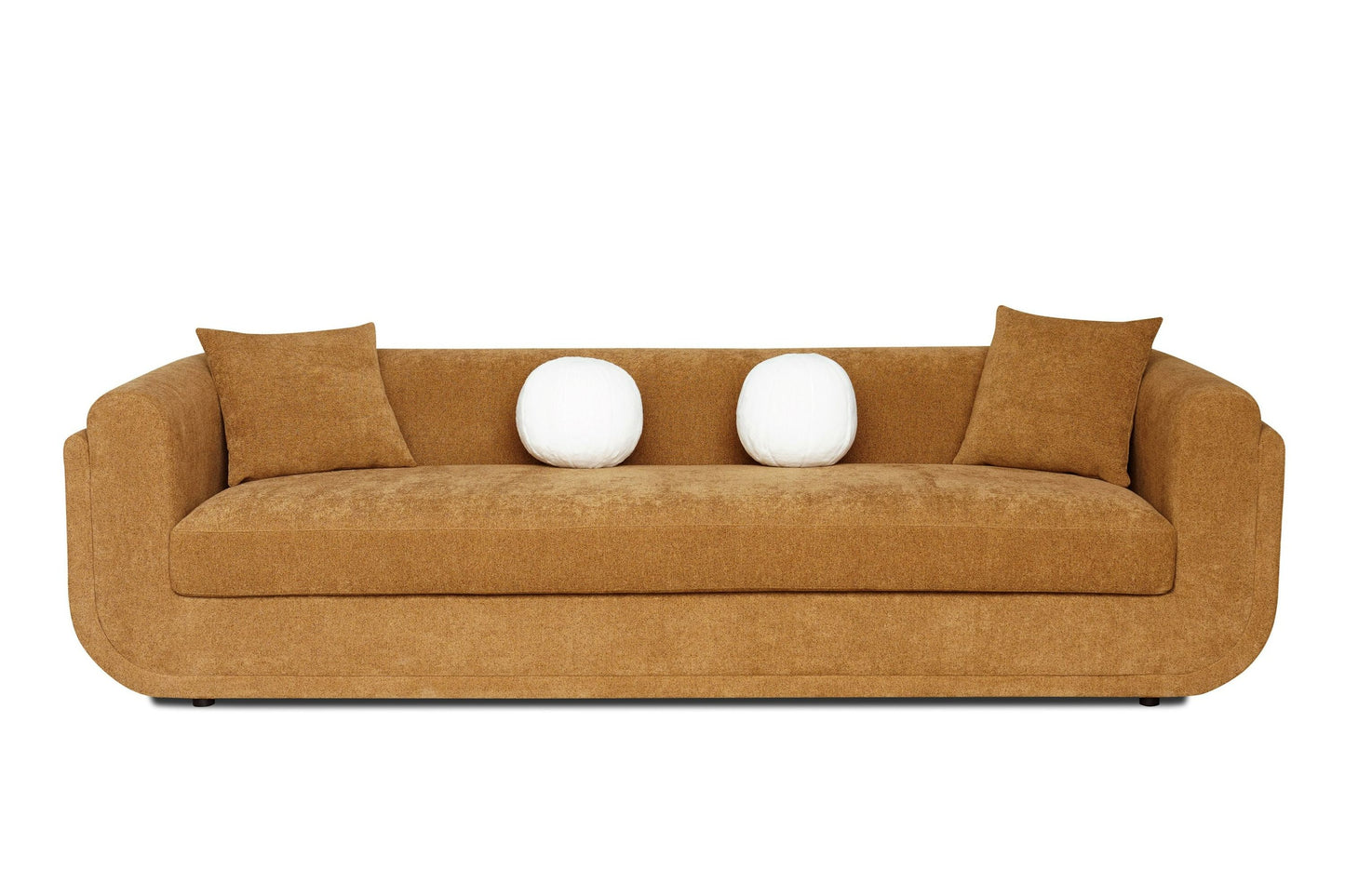 Divani Casa Tiene - Modern Orange Fabric Sofa Set – Bold and Stylish Living Room Furniture for Contemporary Spaces