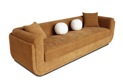Divani Casa Tiene - Modern Orange Fabric Sofa Set – Bold and Stylish Living Room Furniture for Contemporary Spaces