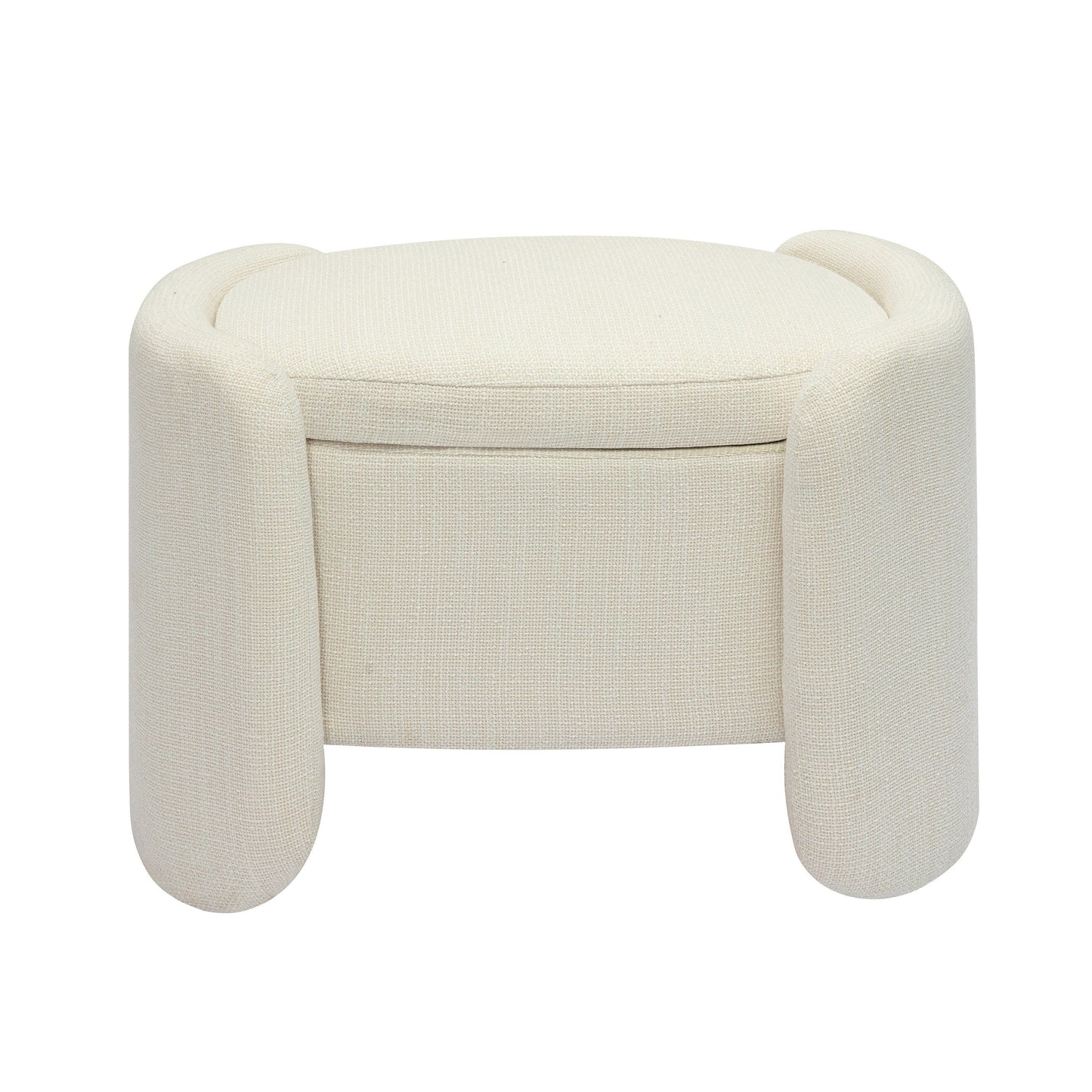 Modrest Erin - Modern Cream Fabric Storage Ottoman