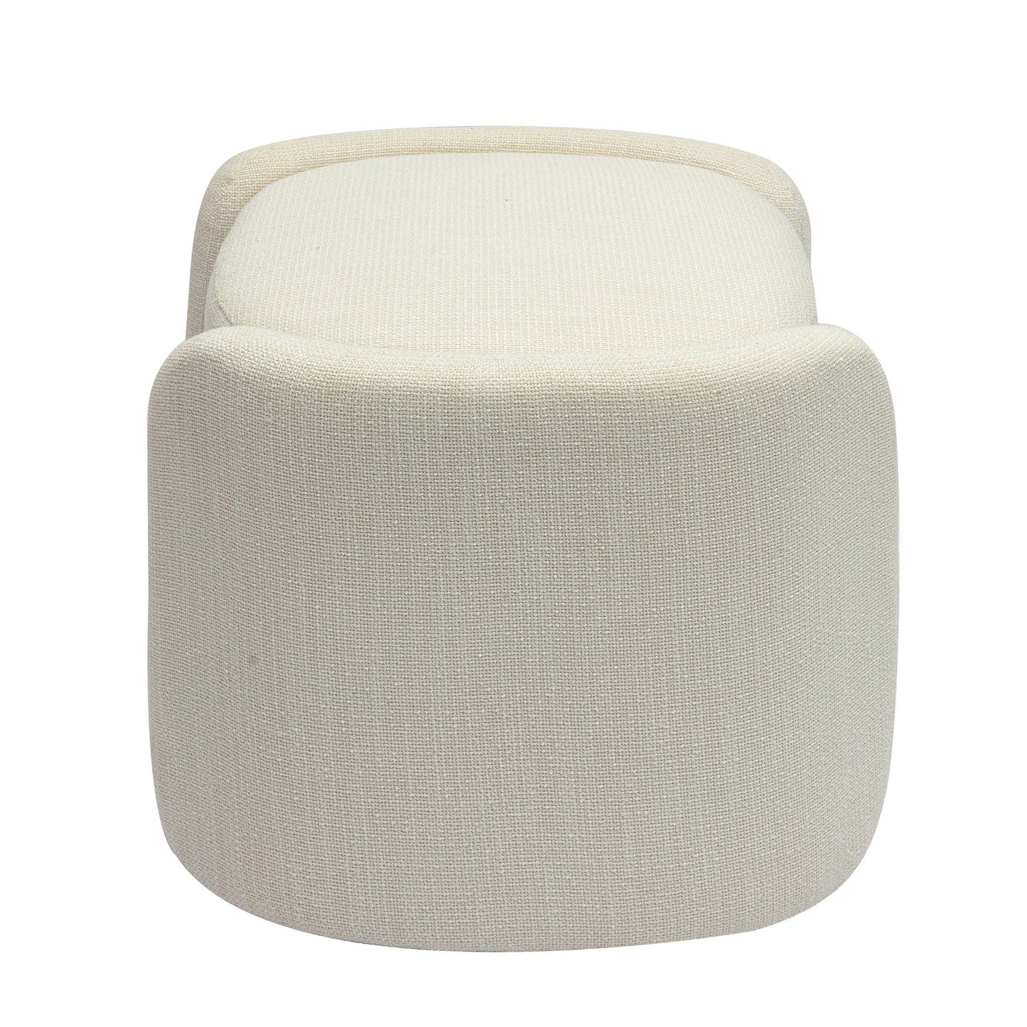 Modrest Erin - Modern Cream Fabric Storage Ottoman