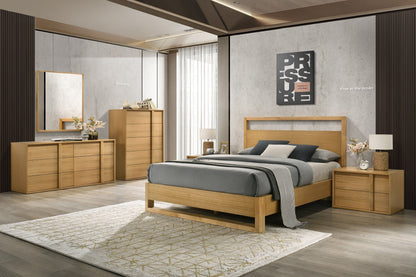 Nova Domus Berlin Modern Natural Oak Mirror for Elegant and Contemporary Home Décor