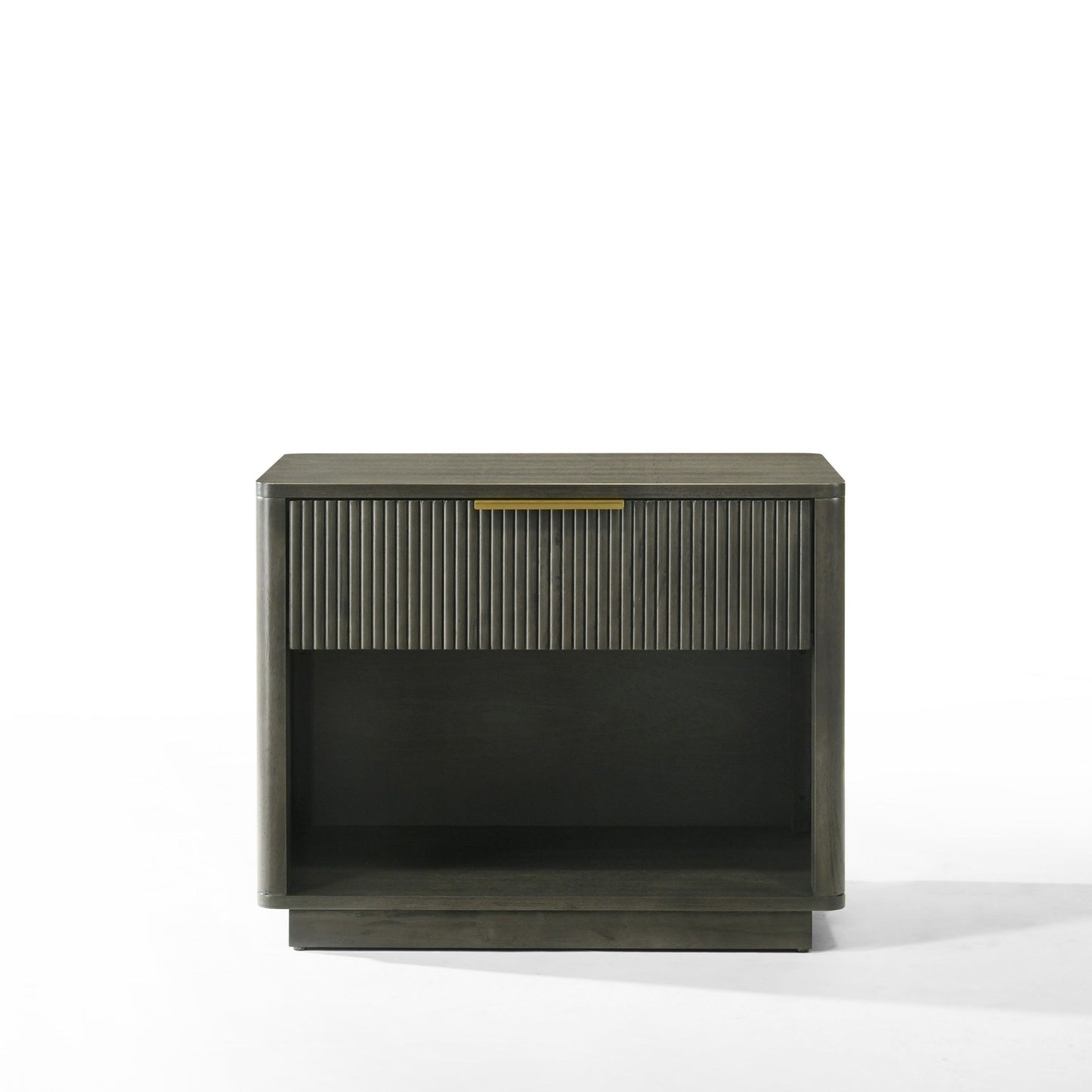 Nova Domus Santa Barbara + Santa Monica Modern Grey Fabric + Grey Wash Bedroom Set - Sleek and Stylish Bedroom Furniture for a Contemporary Look
