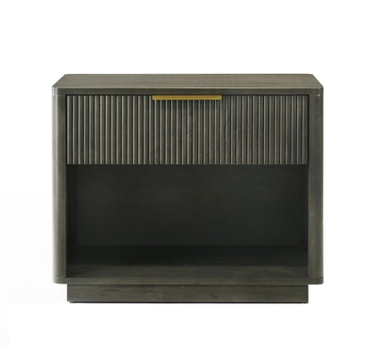 Nova Domus Santa Monica Modern Grey Wash Nightstand - Stylish and Functional Bedroom Storage with a Contemporary Design
