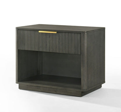 Nova Domus Santa Monica Modern Grey Wash Nightstand - Stylish and Functional Bedroom Storage with a Contemporary Design