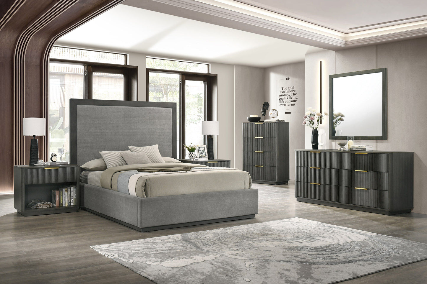 Nova Domus Santa Monica Modern Grey Wash Dresser - Stylish and Functional Storage Solution for a Contemporary Bedroom or Living Room
