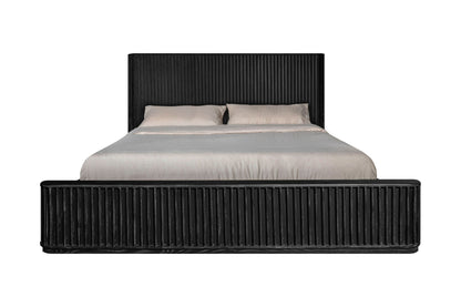 Modrest Fields - Modern Black Acacia Bed