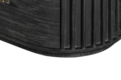 Modrest Fields - Modern Black Acacia Nightstand