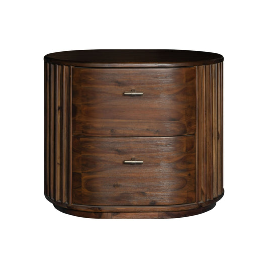 Modrest Fields - Modern Walnut Acacia Nightstand