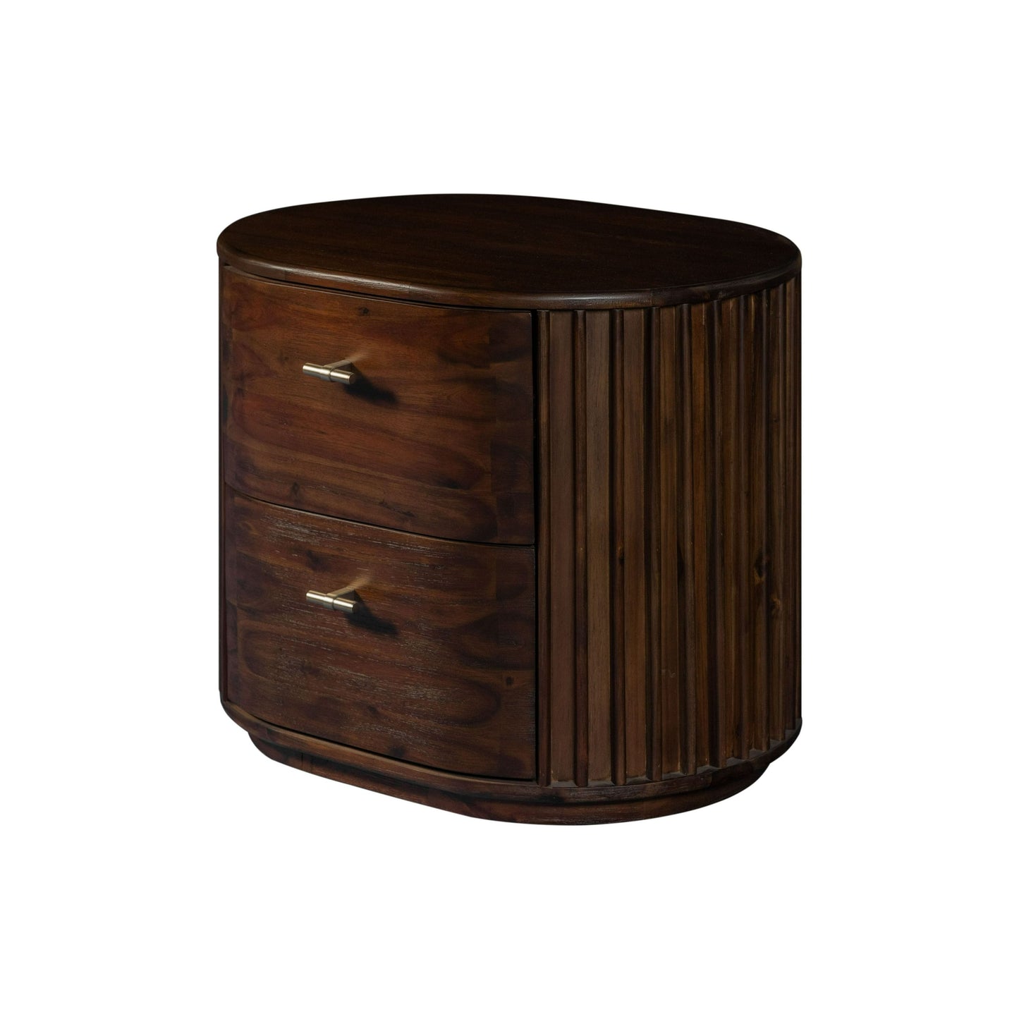 Modrest Fields - Modern Walnut Acacia Nightstand