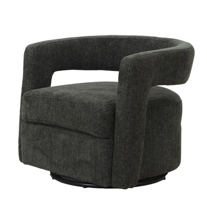 Modrest Ryan Modern Grey Fabric Swivel Accent Chair - Stylish and Comfortable Swivel Chair for Contemporary Spaces