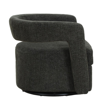 Modrest Ryan Modern Grey Fabric Swivel Accent Chair - Stylish and Comfortable Swivel Chair for Contemporary Spaces