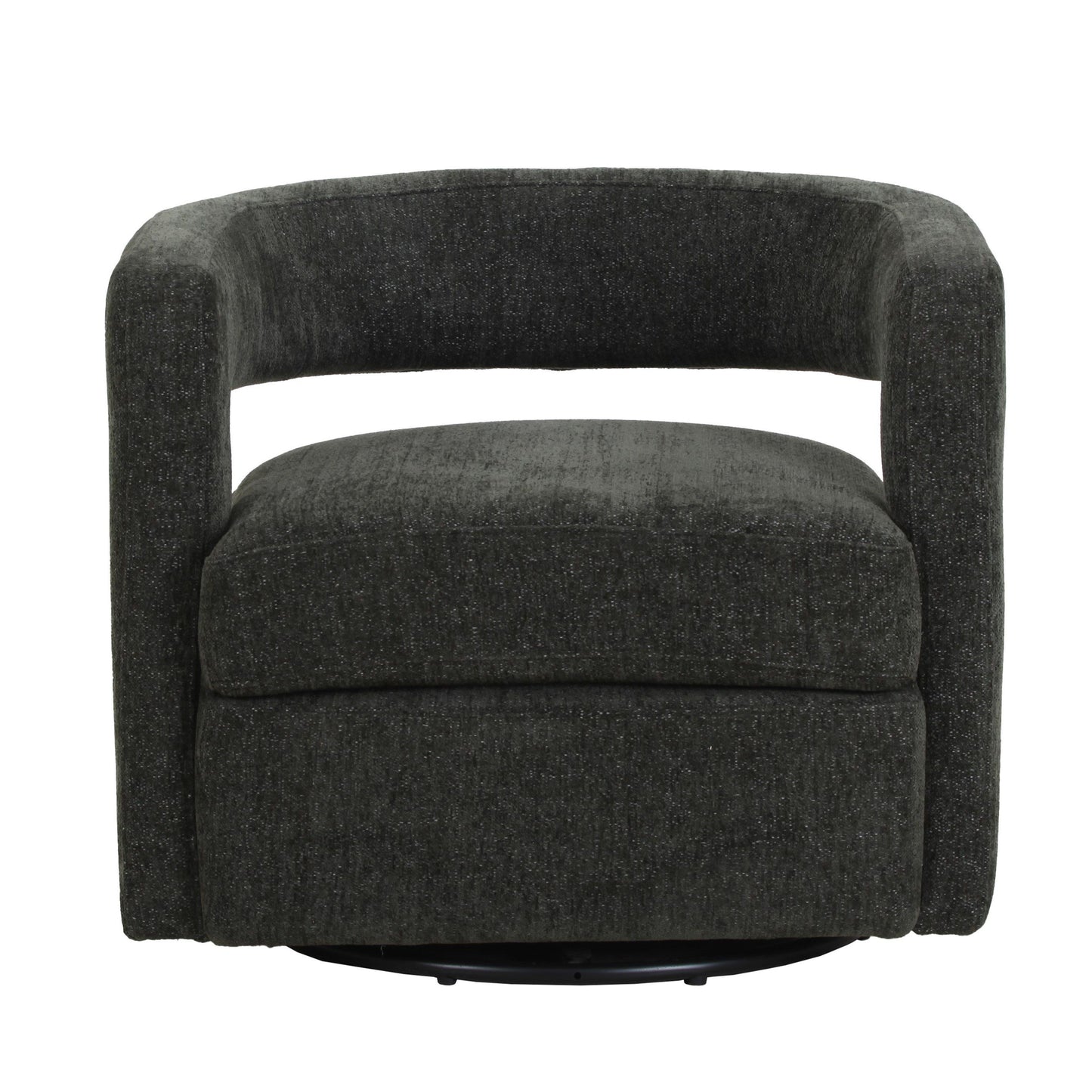 Modrest Ryan Modern Grey Fabric Swivel Accent Chair - Stylish and Comfortable Swivel Chair for Contemporary Spaces