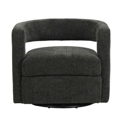Modrest Ryan Modern Grey Fabric Swivel Accent Chair - Stylish and Comfortable Swivel Chair for Contemporary Spaces