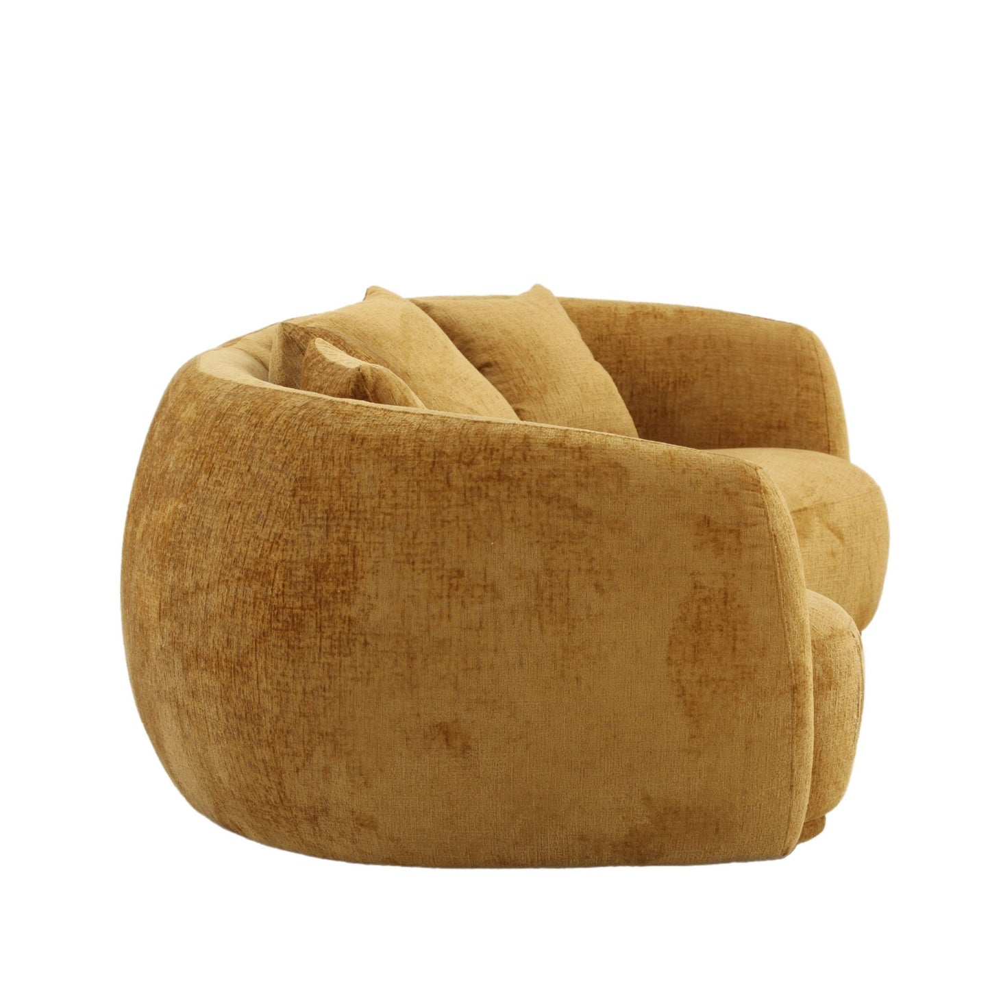 Divani Casa Oakland Modern Mustard Fabric 4-Seat Sofa - Stylish and Comfortable Seating for Your Living Room