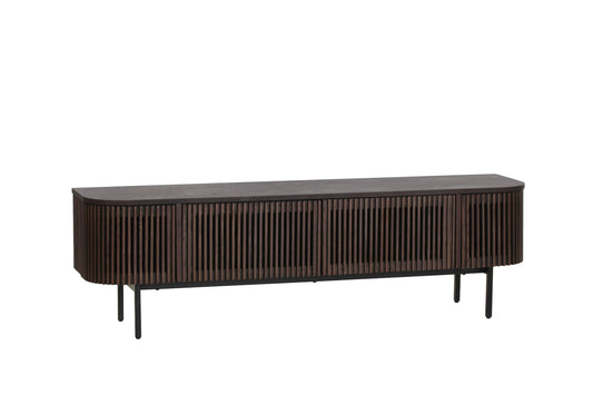 Modrest Clifton Modern Smoked Ash Tall TV Stand Stylish Functional Design