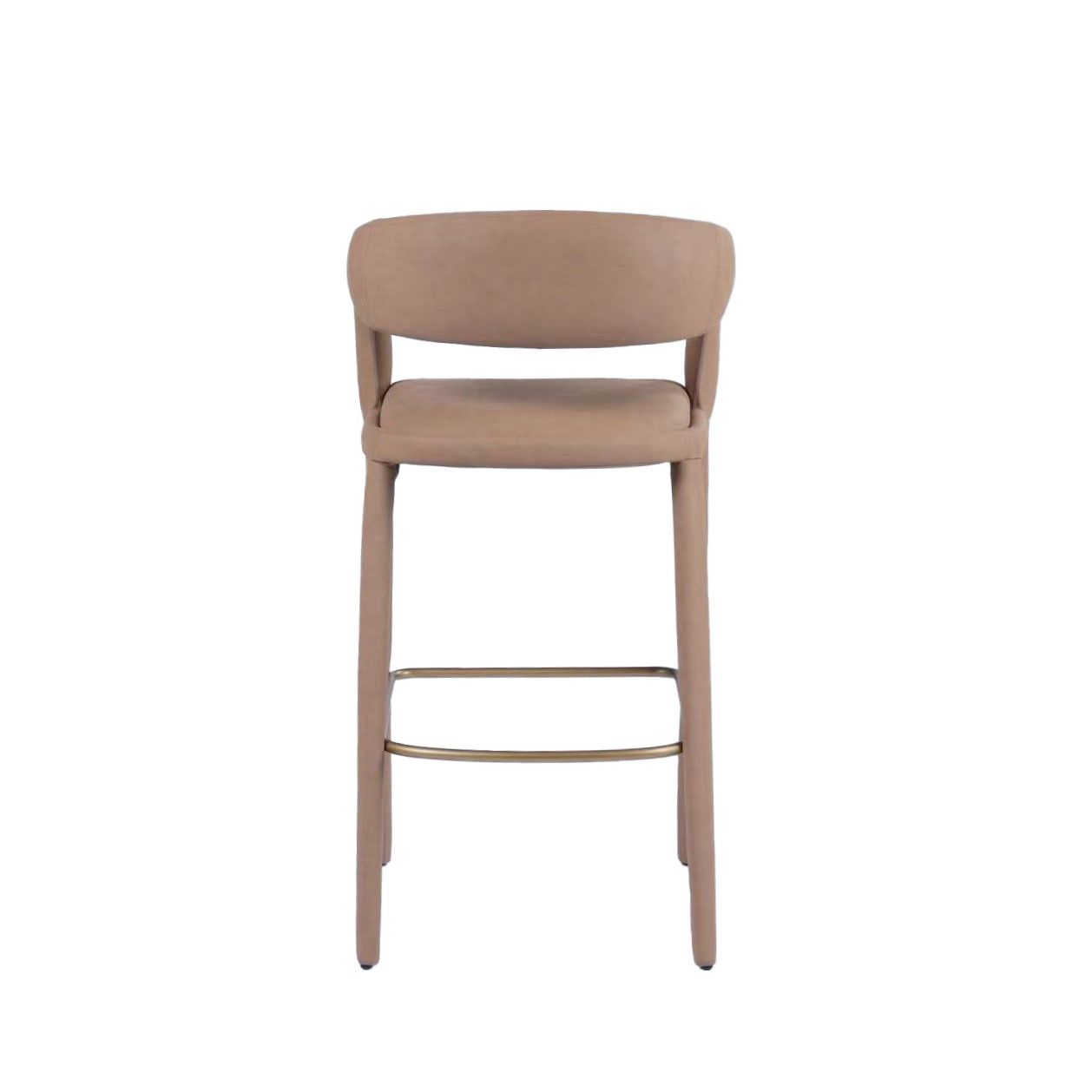 Modrest Faerron - Modern Tan Leatherette Bar Chair