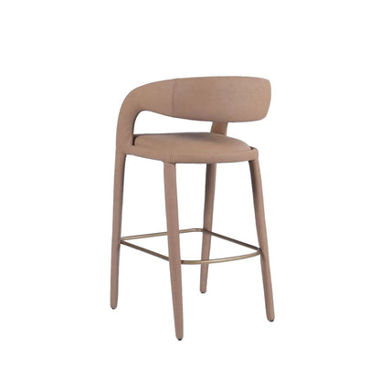 Modrest Faerron - Modern Tan Leatherette Bar Chair