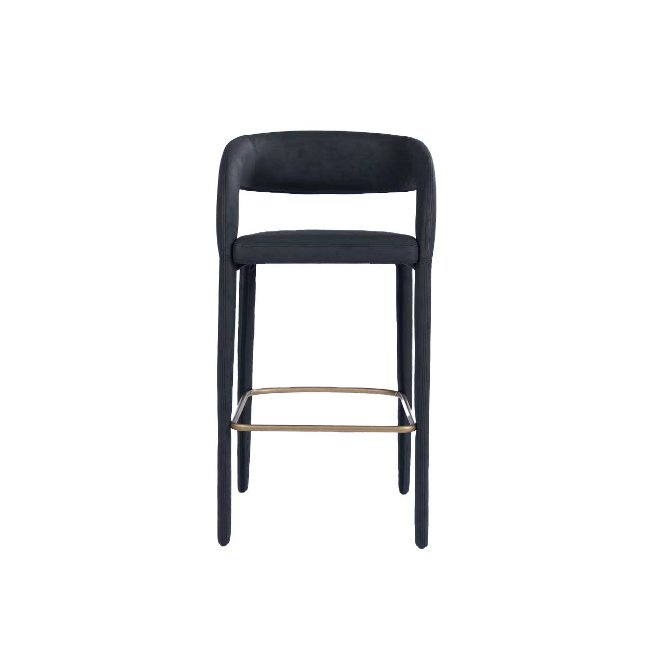 Modrest Faerron - Modern Black Leatherette Bar Chair