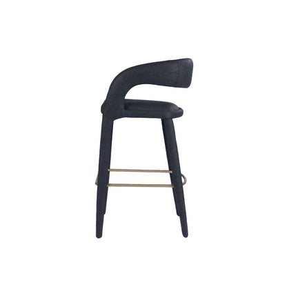 Modrest Faerron - Modern Black Leatherette Bar Chair