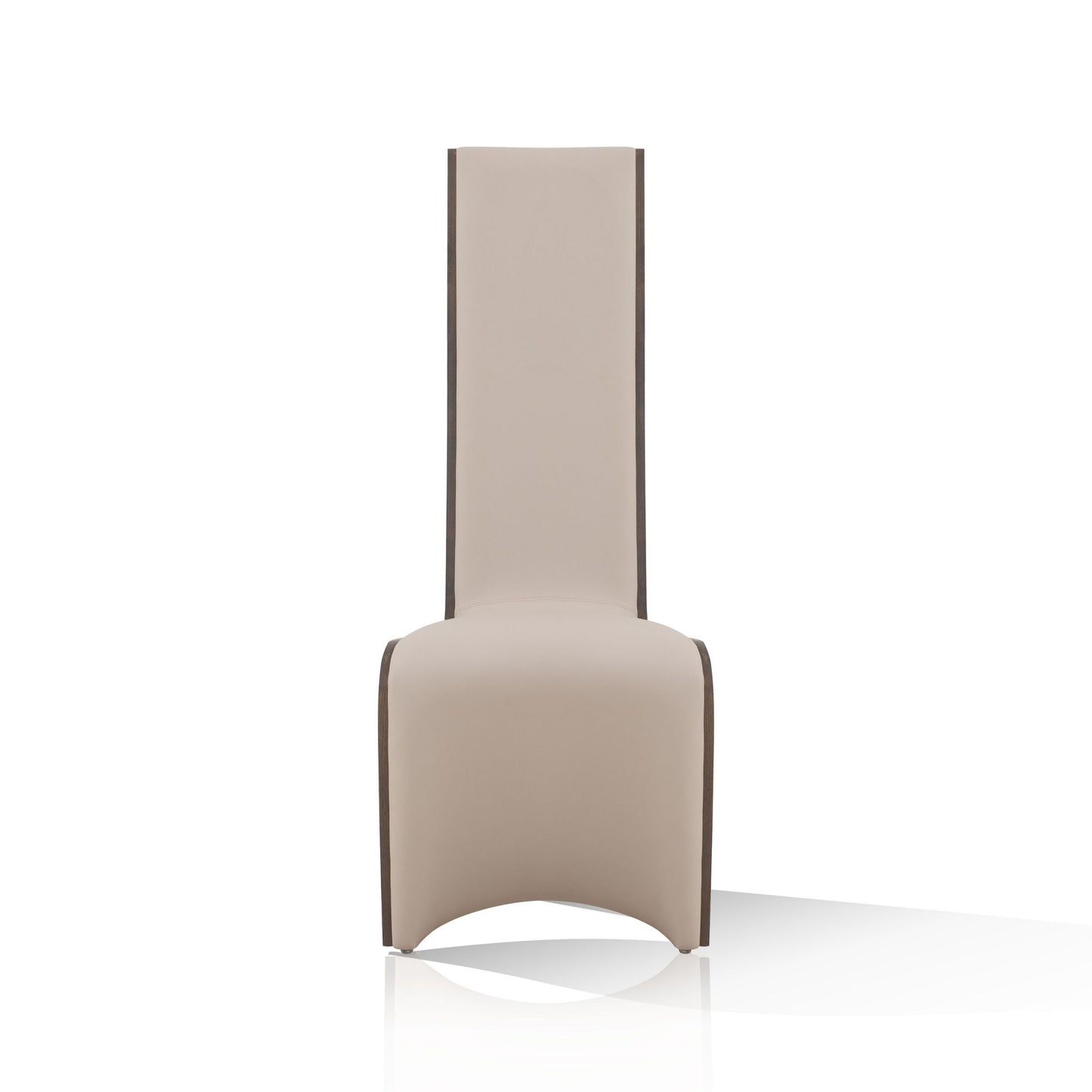 Modrest Pacer Modern Beige Grey Ash Dining Chair (Set of 2) A Sophisticated Blend of Neutral Tones and Contemporary Design for Elegant Dining Spaces