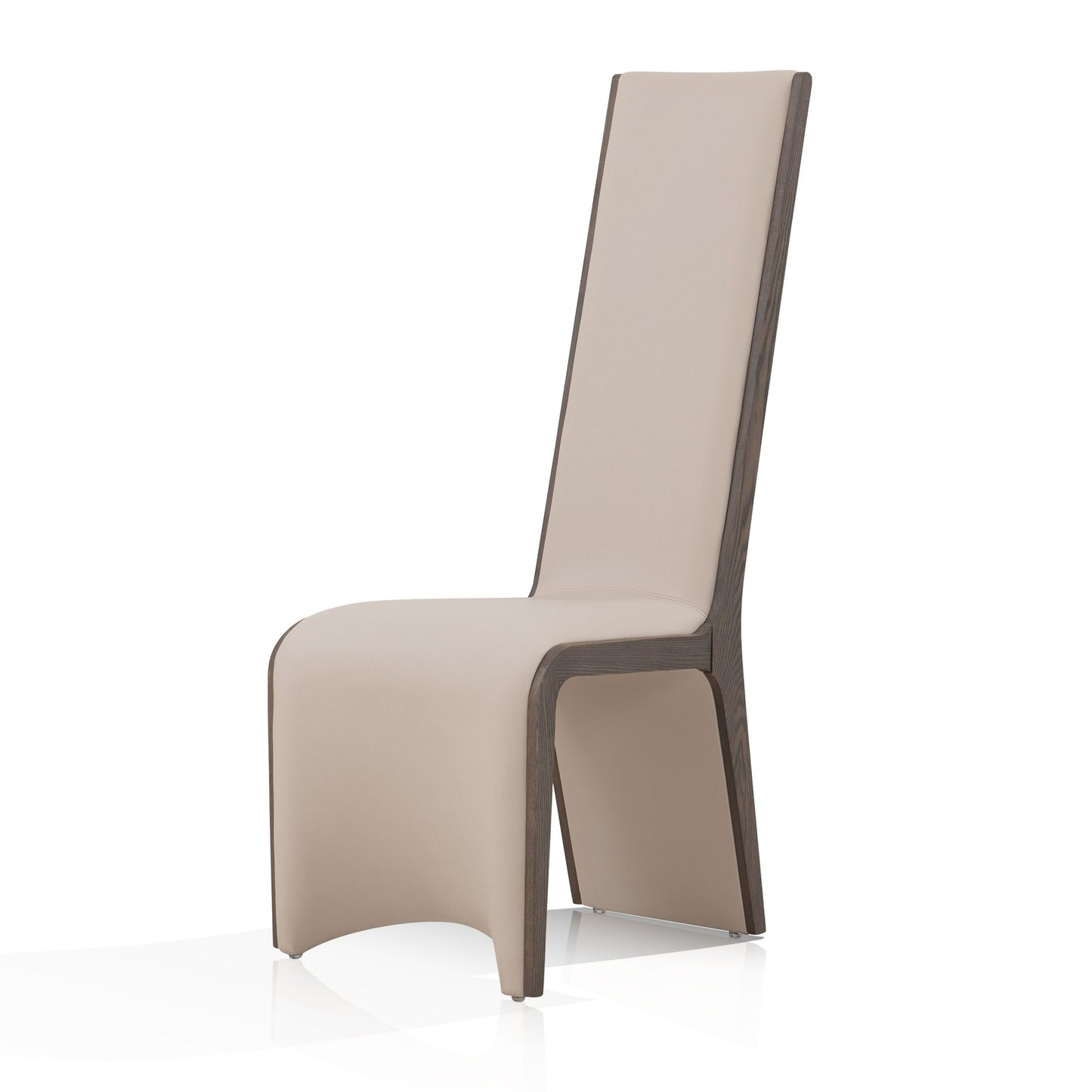 Modrest Pacer Modern Beige Grey Ash Dining Chair (Set of 2) A Sophisticated Blend of Neutral Tones and Contemporary Design for Elegant Dining Spaces