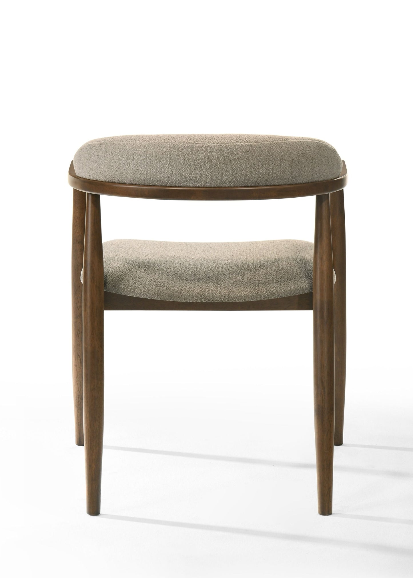 Modrest Cohen Mid-Century Modern Tan Fabric Walnut Dining Chair A Timeless Blend of Elegant Design and Contemporary Comfort for Sophisticated Dining Spaces
