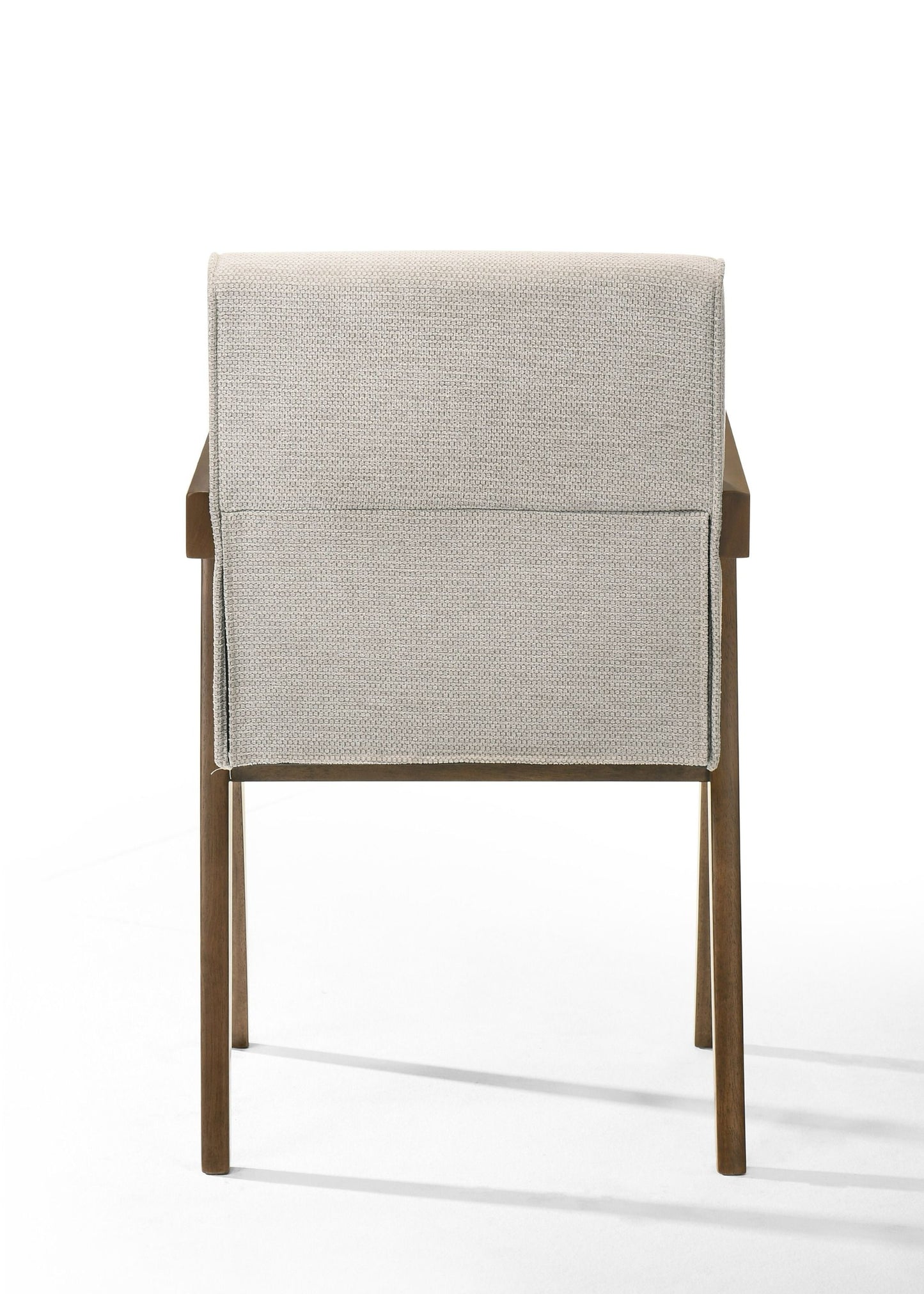 Modrest Joseline Modern Beige Fabric Walnut Dining Chair (Set of 2) A Timeless Blend of Elegant Design and Contemporary Comfort for Sophisticated Living Spaces