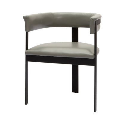 Modrest Boswell Modern Grey Faux Leather Black Dining Chair A Sophisticated Blend of Sleek Design and Contemporary Elegance for Stylish Living Spaces
