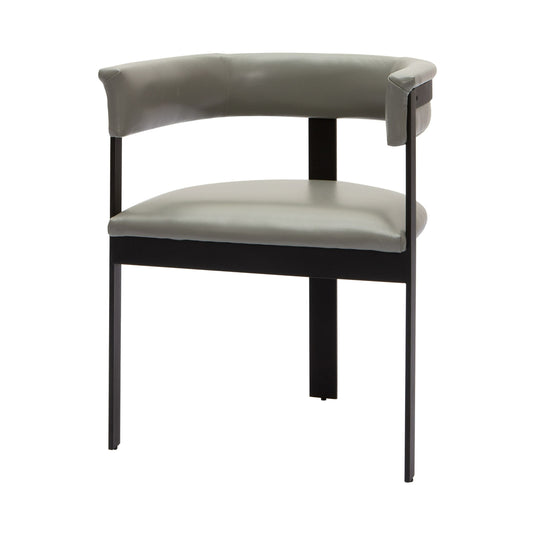 Modrest Boswell Modern Grey Faux Leather Black Dining Chair A Sophisticated Blend of Sleek Design and Contemporary Elegance for Stylish Living Spaces