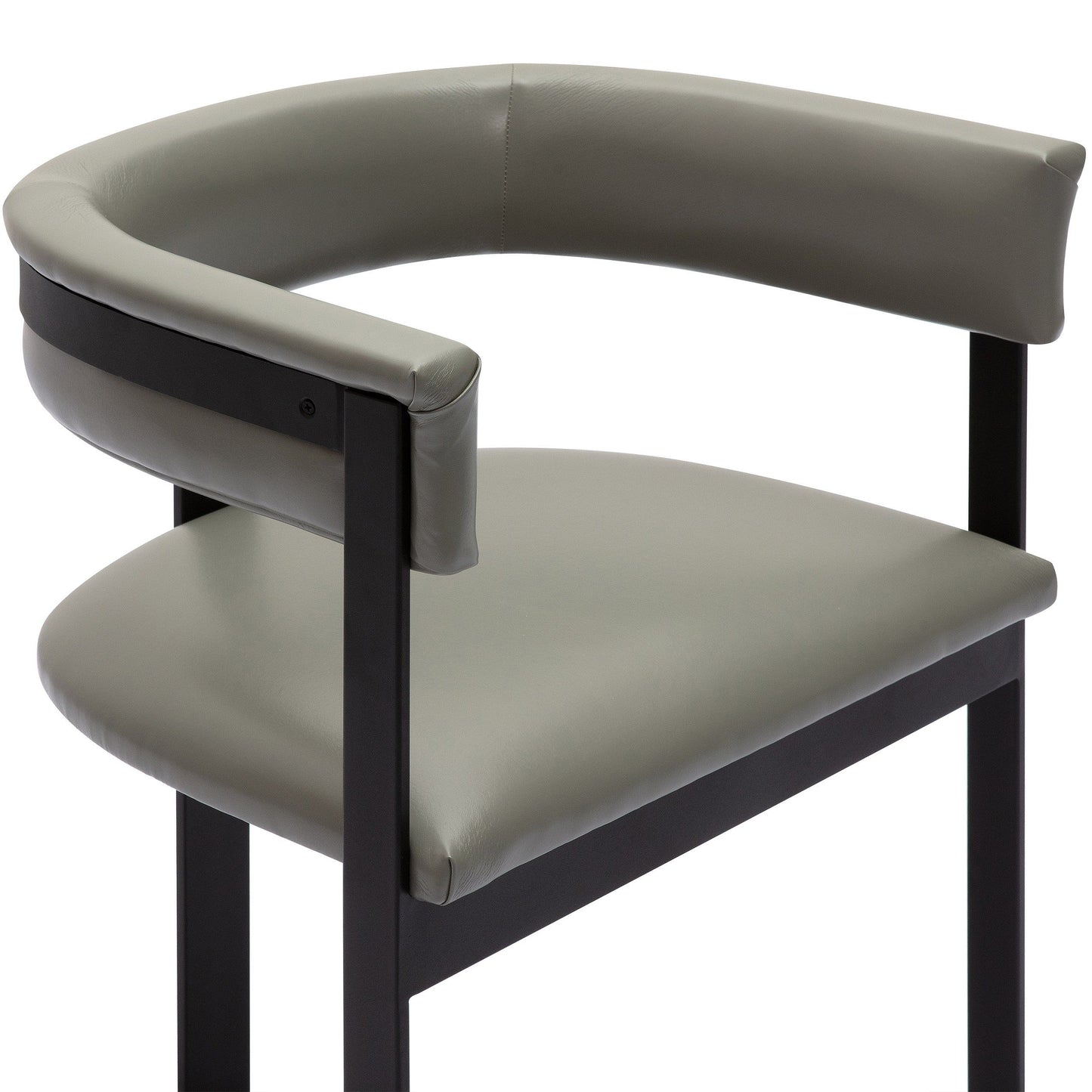 Modrest Boswell Modern Grey Faux Leather Black Dining Chair A Sophisticated Blend of Sleek Design and Contemporary Elegance for Stylish Living Spaces