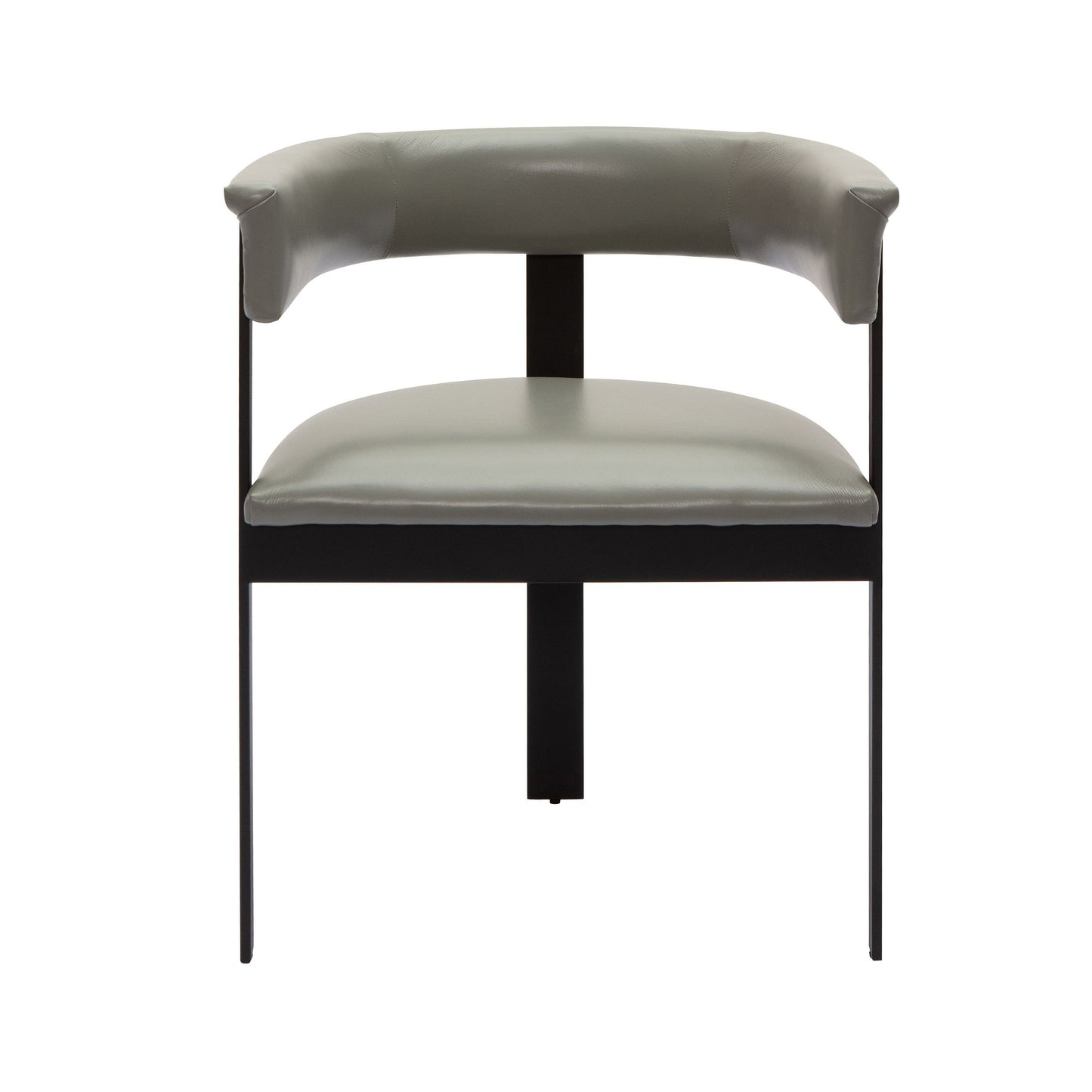 Modrest Boswell Modern Grey Faux Leather Black Dining Chair A Sophisticated Blend of Sleek Design and Contemporary Elegance for Stylish Living Spaces