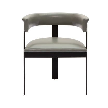 Modrest Boswell Modern Grey Faux Leather Black Dining Chair A Sophisticated Blend of Sleek Design and Contemporary Elegance for Stylish Living Spaces