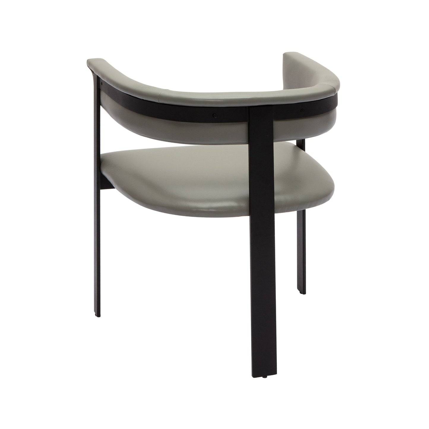 Modrest Boswell Modern Grey Faux Leather Black Dining Chair A Sophisticated Blend of Sleek Design and Contemporary Elegance for Stylish Living Spaces