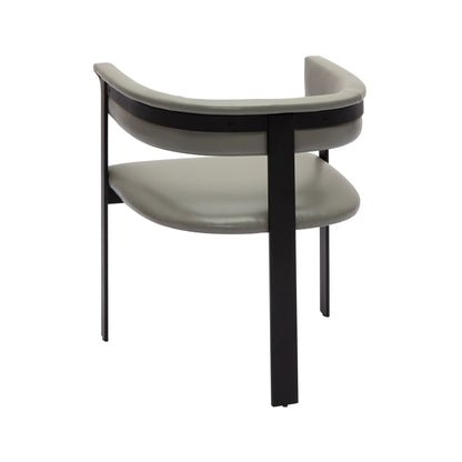 Modrest Boswell Modern Grey Faux Leather Black Dining Chair A Sophisticated Blend of Sleek Design and Contemporary Elegance for Stylish Living Spaces