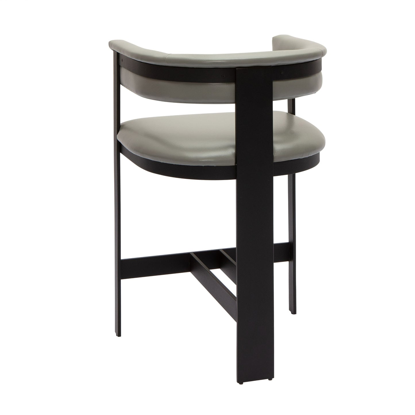 Modrest Boswell Modern Grey Faux Leather Black Counter Chair A Sophisticated Blend of Sleek Design and Contemporary Elegance for Stylish Living Spaces