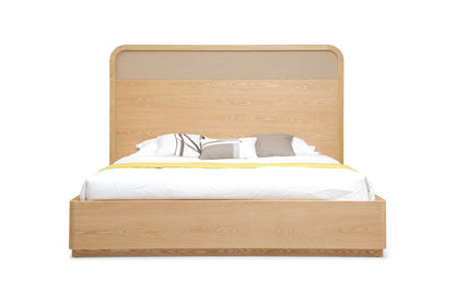 Modrest Gavin - Modern Natural Ash + Rattan Bed