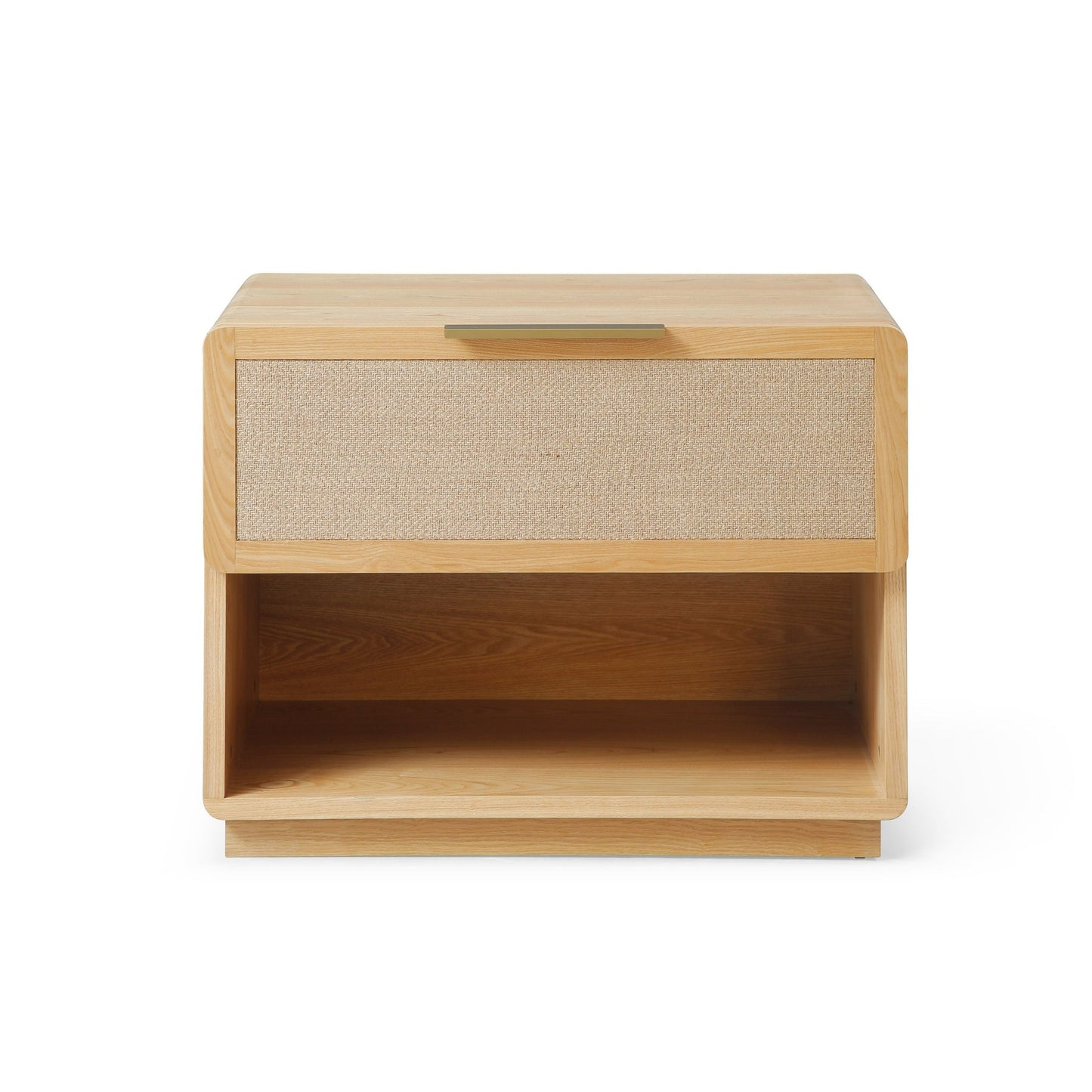 Modrest Gavin - Modern Natural Ash + Rattan Nightstand