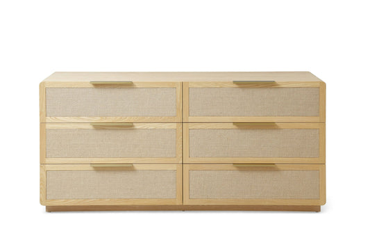 Modrest Gavin Modern Natural Ash Rattan Dresser Sophisticated Blend of Natural Elegance and Contemporary Design for Versatile Storage Solutions