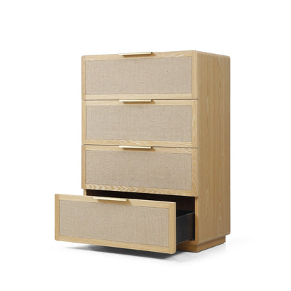 Modrest Gavin - Modern Natural Ash + Rattan Chest