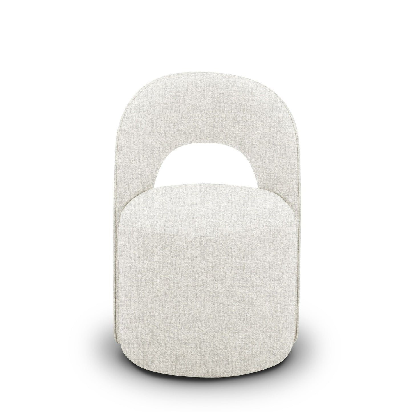 Modrest Gordon Modern Cream Fabric Swivel Dining Chair - Elegant and Comfortable Seating for Your Dining Space