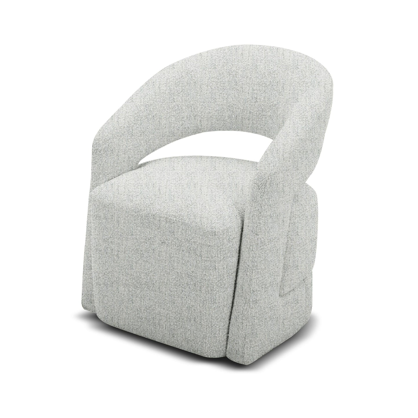 Modrest Kadoka Modern Light Grey Fabric Swivel Dining Chair - Stylish and Comfortable Seating for Your Dining Room