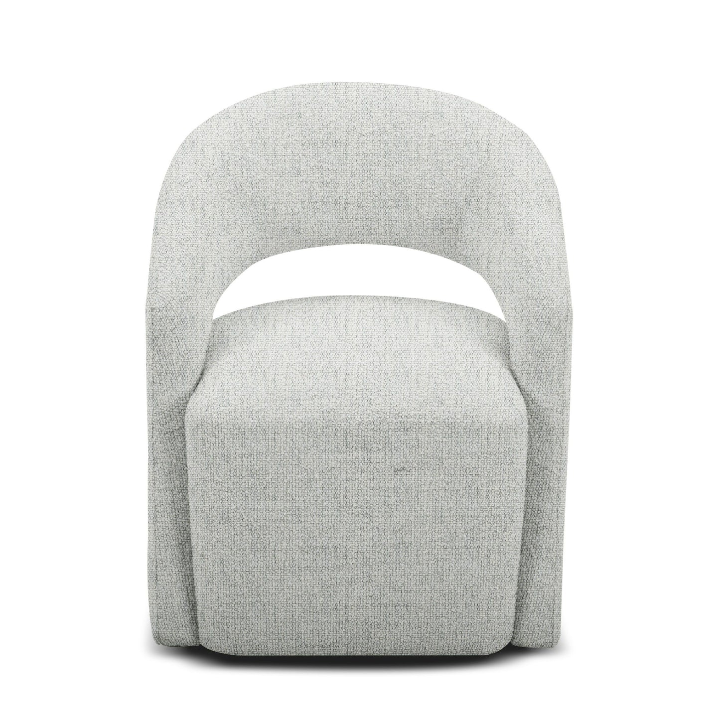 Modrest Kadoka Modern Light Grey Fabric Swivel Dining Chair - Stylish and Comfortable Seating for Your Dining Room