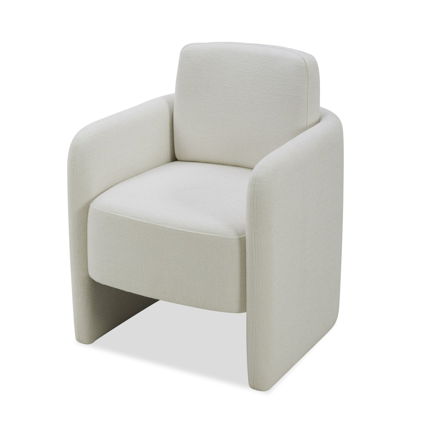 Modrest Hermosa Modern White Fabric Dining Chair A Sublime Balance of Contemporary Design and Plush Comfort for Sophisticated Dining Spaces