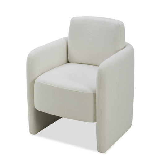 Modrest Hermosa Modern White Fabric Dining Chair A Sublime Balance of Contemporary Design and Plush Comfort for Sophisticated Dining Spaces
