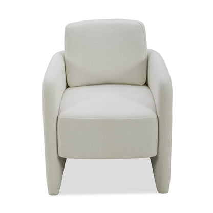 Modrest Hermosa Modern White Fabric Dining Chair A Sublime Balance of Contemporary Design and Plush Comfort for Sophisticated Dining Spaces